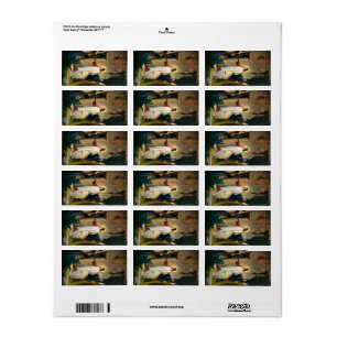 Jesus Raising of Lazarus by Carl Bloch Label