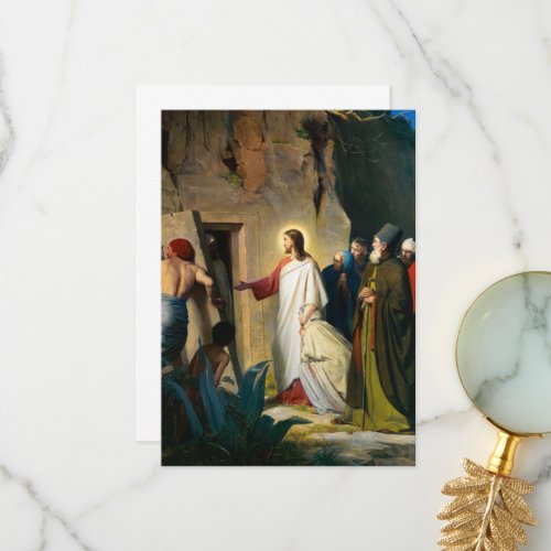 Jesus Raising of Lazarus by Carl Bloch Thank You Card