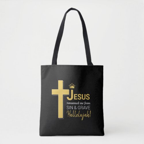 JESUS RANSOMED ME Christian Tote Bag