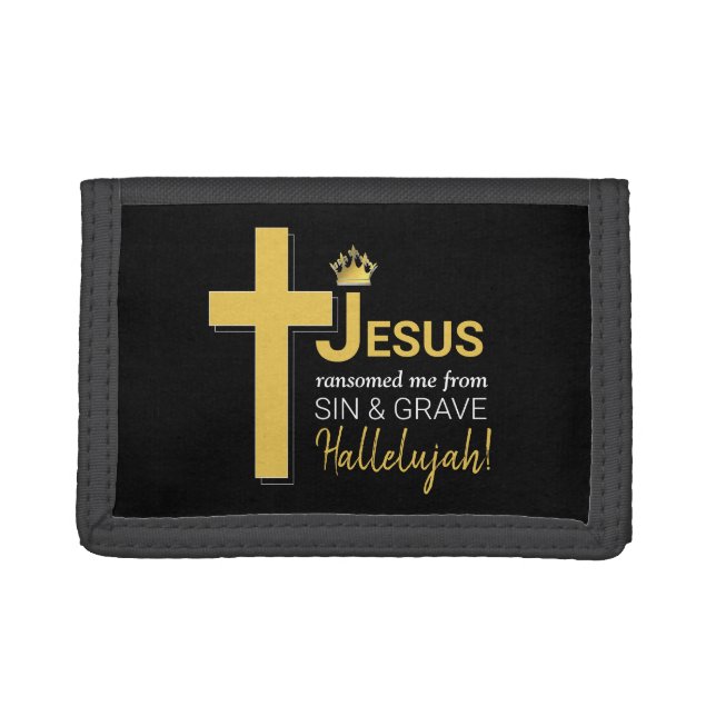 JESUS RANSOMED ME Christian Trifold Wallet (Front)