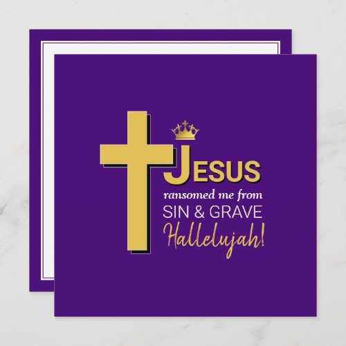 JESUS RANSOMED ME Easter Card