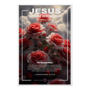 Jesus - Rapture Roses Poster