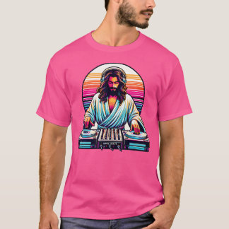 Jesus Raves Dj Rave Techno Edm Party Festival Turn T-Shirt