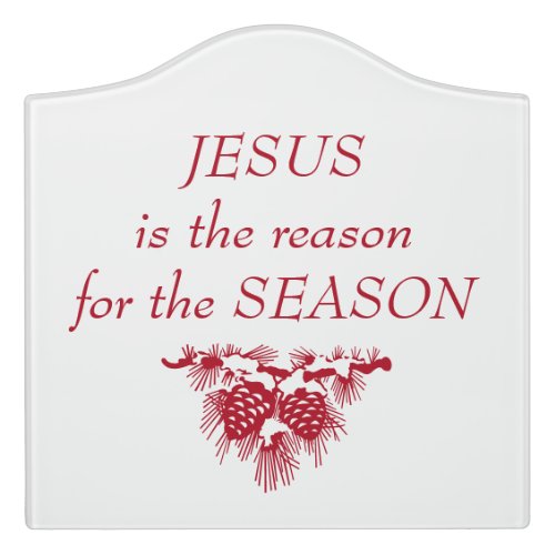 JESUS reason for SEASON Christmas Quote Door Sign