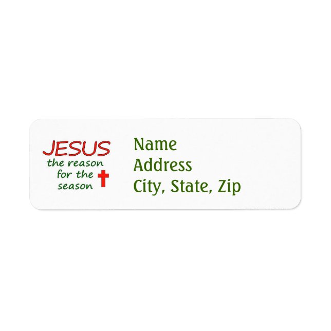 Jesus reason for season label (Front)