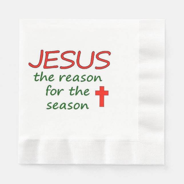 JESUS Reason for Season Paper Napkins (Front)