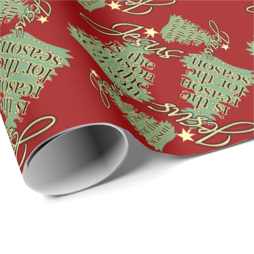 Jesus, Reason for the Season Christian Christmas Wrapping Paper Zazzle