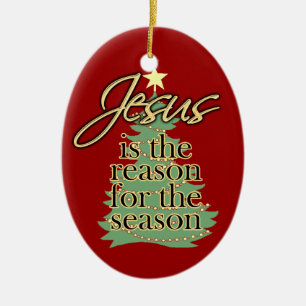 Jesus Reason for the Season Christmas Ornament