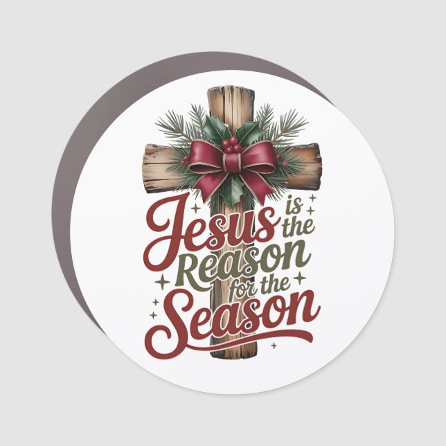 Jesus Reason Season Car Magnet (Front)