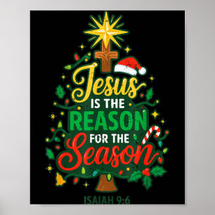 Jesus Reason Season Christian Christmas Family Pjs Poster