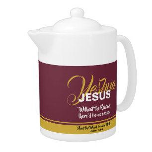 JESUS REASON SEASON Christian Scripture MEDIUM Teapot