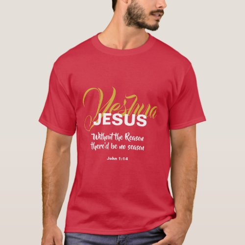 JESUS REASON SEASON CHRISTMAS Christian Scripture T_Shirt