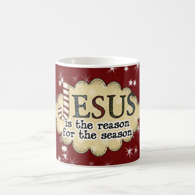 Jesus Reason Season Christmas Cup Mug (Center)