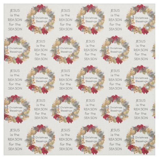 JESUS REASON SEASON | Festive | Christmas Wreath Fabric