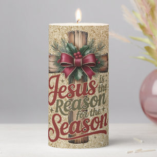 Jesus Reason Season Pillar Candle