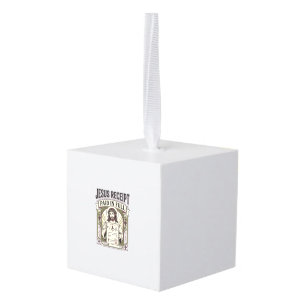 Jesus Receipt Paid In Full Jesus Receipt Paid In C Cube Ornament