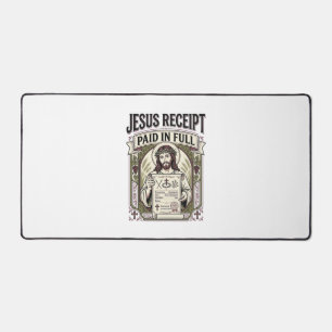 Jesus Receipt Paid In Full Jesus Receipt Paid In C Desk Mat