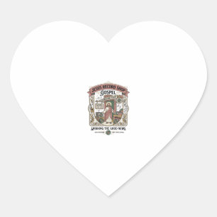 Jesus Record Shop Gospel Jesus Record Shop Christi Heart Sticker