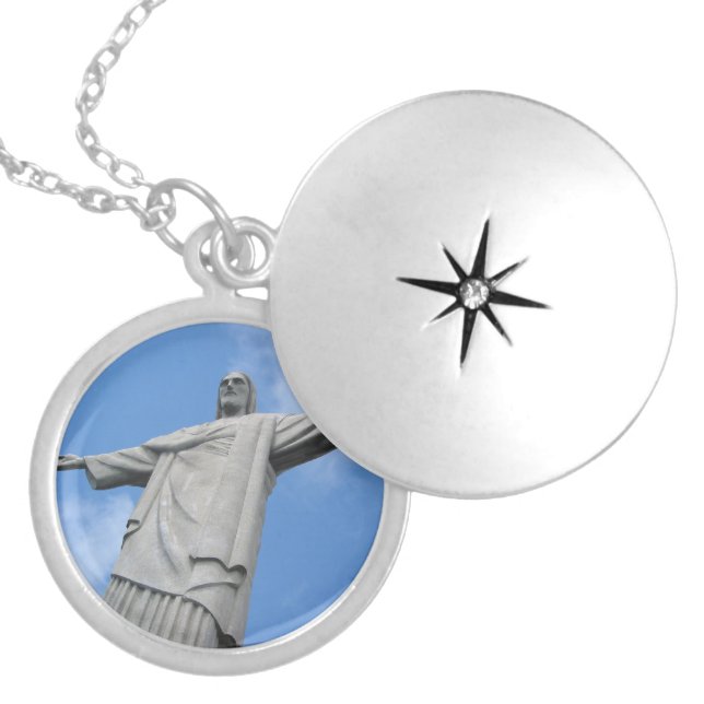 jesus redeemer locket necklace (Front)