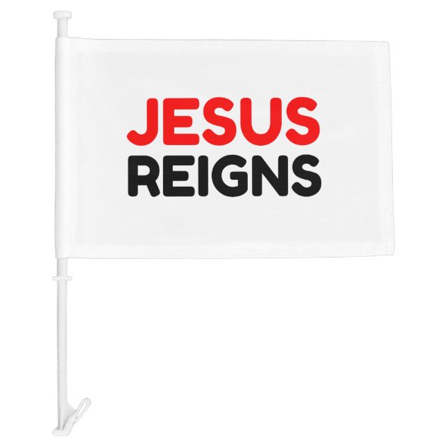 JESUS REIGNS CAR FLAG (Front)