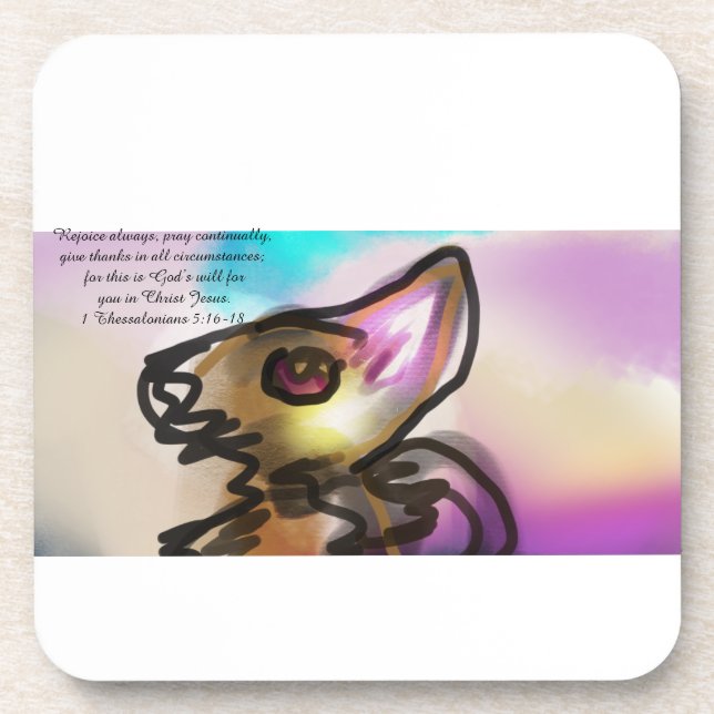 Jesus rejoice beverage coaster (Front)