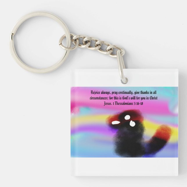 jesus rejoice  keychain (Front)