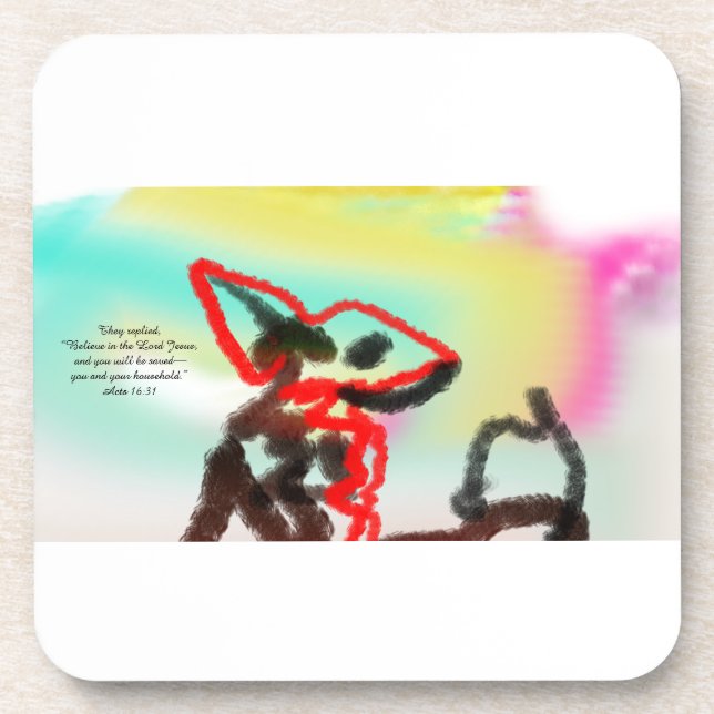 jesus rejoy  beverage coaster (Front)