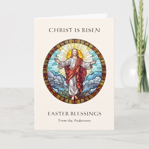 Jesus Religious Catholic Photo Easter Blessings Holiday Card
