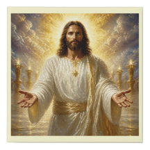 Jesus Resurrected Revelation Imagery Canvas Art