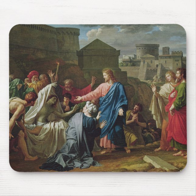 Jesus Resurrecting the Son of the Widow of Naim Mouse Pad (Front)
