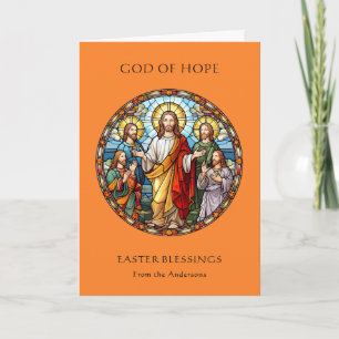 Jesus Resurrection Religious Catholic Easter Holiday Card