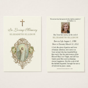 Jesus Resurrection Scripture Funeral Prayer Card