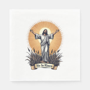 Jesus Resurrection Vintage Engraving Faith Shirt ( Napkins