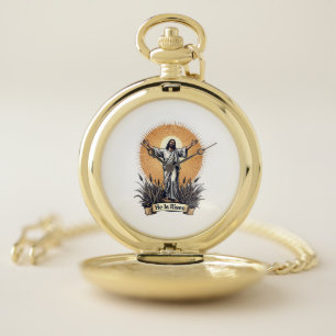 Jesus Resurrection Vintage Engraving Faith Shirt ( Pocket Watch