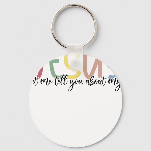 jesus, retro, vintage keychain (Front)