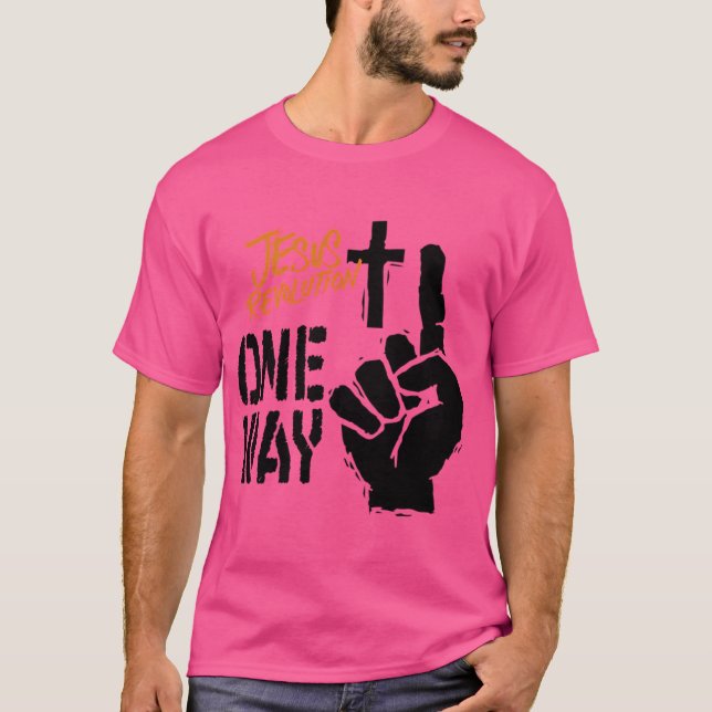 Jesus Revolution One Way Cross T-Shirt (Front)