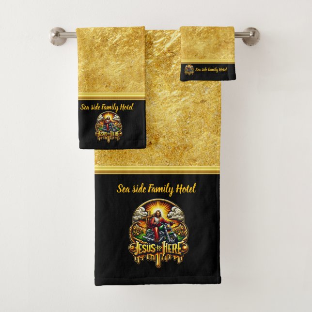 Jesus Rides Toward Our Salvation (B) Bath Towel Set (Insitu)