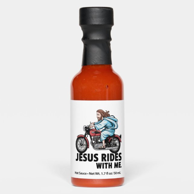 Jesus Rides with Me Hot Sauces (Front)