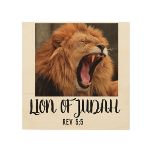 JESUS ROARING LION OF JUDAH ART WOOD WALL SIGNS