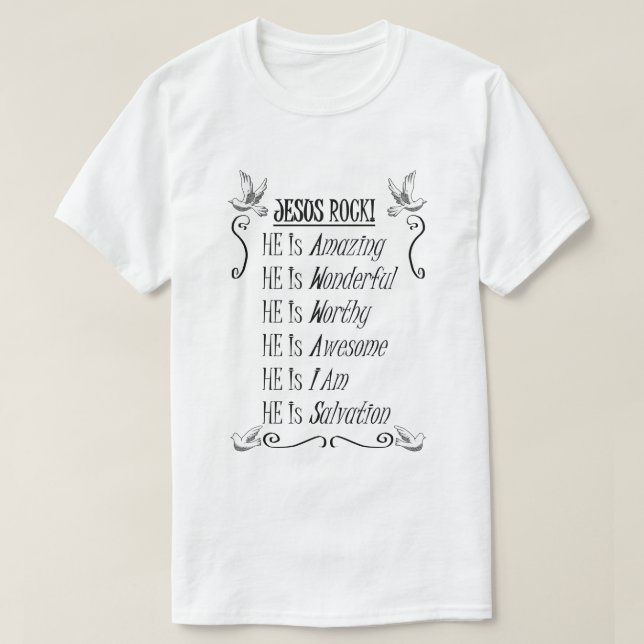 JESUS ROCK! T-Shirt (Design Front)