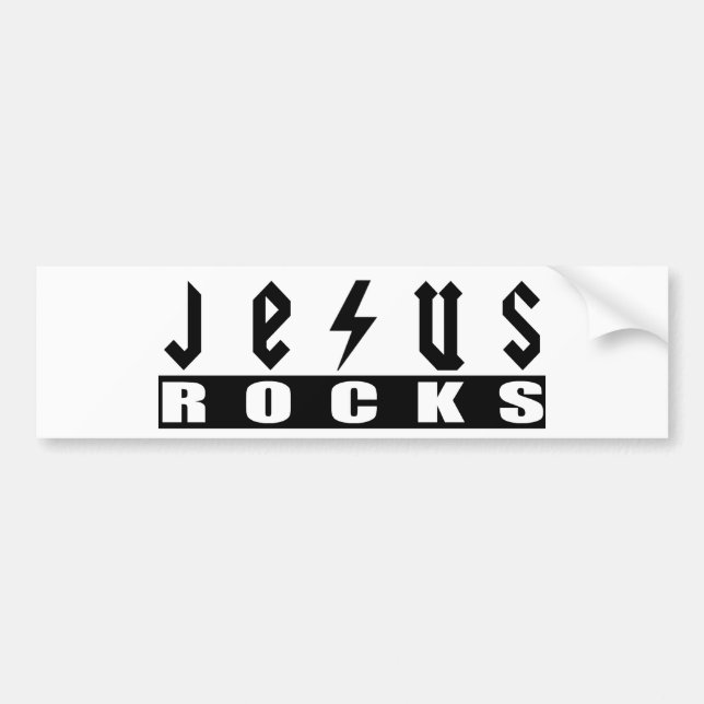 Jesus Rocks Bumper Sticker (Front)