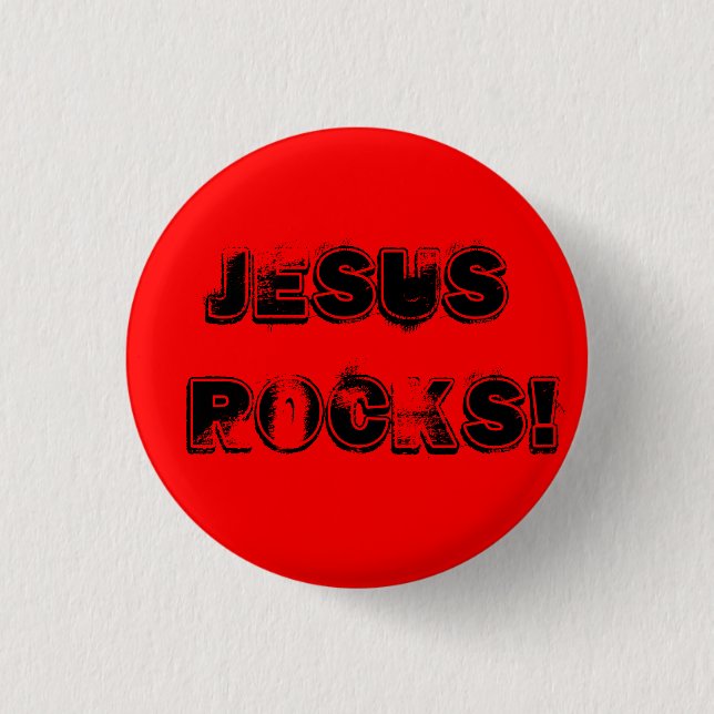 Jesus Rocks! - Customized - Custom... - Customized Pinback Button (Front)