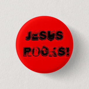 Jesus Rocks! - Customized - Custom... - Customized Pinback Button