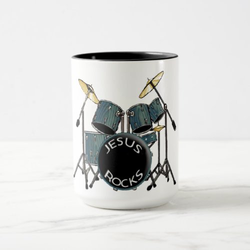 Jesus Rocks_ drummer    Mug