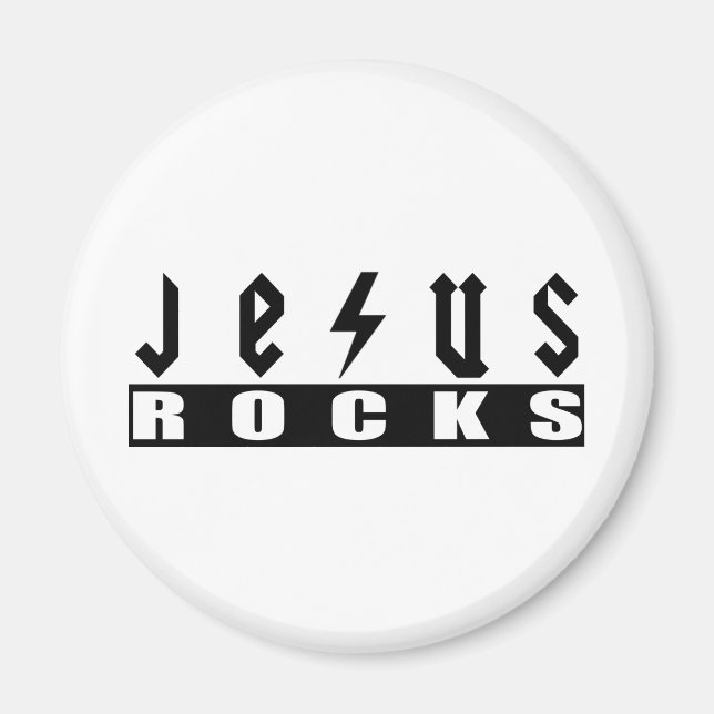 Jesus Rocks Magnet (Front)