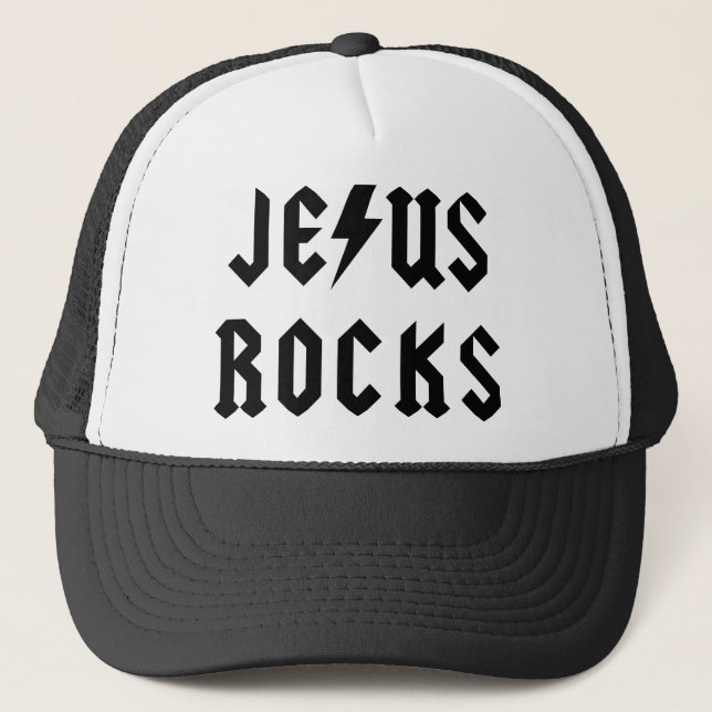 Jesus Rocks Trucker Hat (Front)