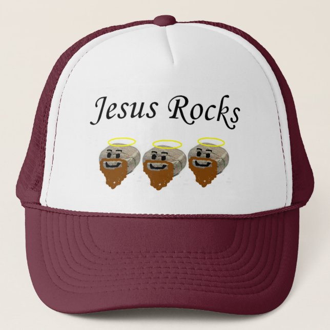 Jesus Rocks Trucker Hat (Front)