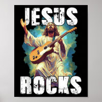 Jesus Rocks With Guitar - Funny Christian Rocks Ch