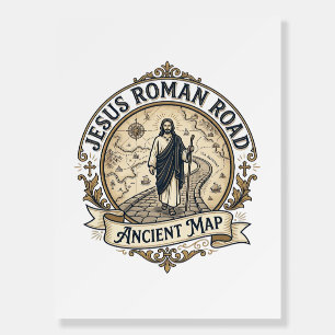 Jesus Roman Road Ancient Map Jesus Roman Road Anci Foam Board