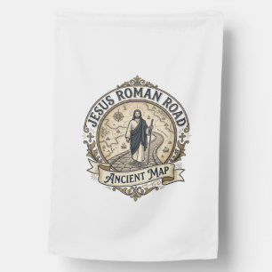 Jesus Roman Road Ancient Map Jesus Roman Road Anci House Flag